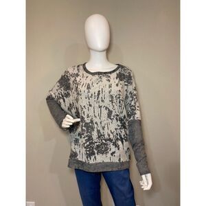 Chaser Women's Burnout Top w/ Back Cutout  Gray French Terry NWT Sz Small